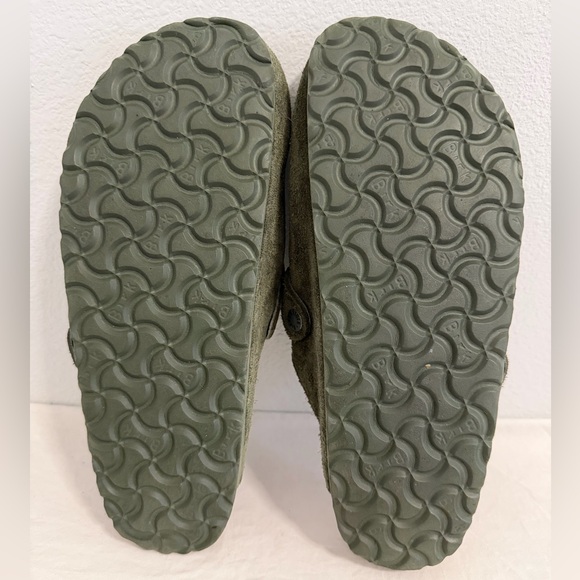 Birkenstock Boston clog shearling slip on suede leather green size 40 women’s - Picture 14 of 14